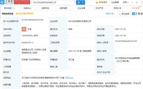 螞蟻集團(tuán)成立云裕鴻啟科技，13億加碼信息系統(tǒng)集成服務(wù)